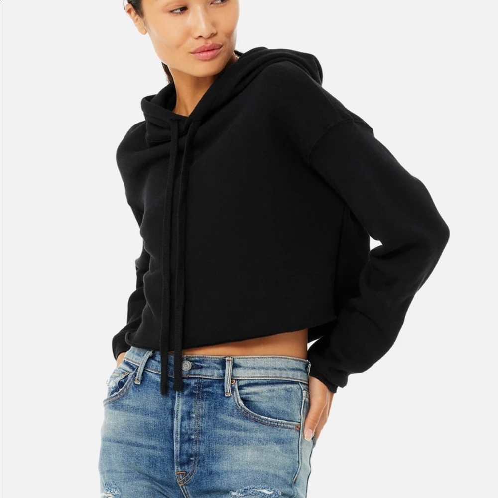 Bella + Canvas Crop Hoodie Sweatshirt - Small